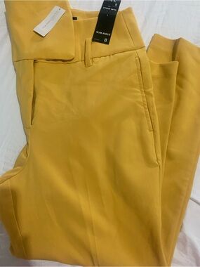 New York & Company Mustard Yellow Slim Ankle Chinos